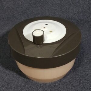 Triumph Salad Spinner Brown Vintage French Made Manual Kitchen Tool 9 in Wide